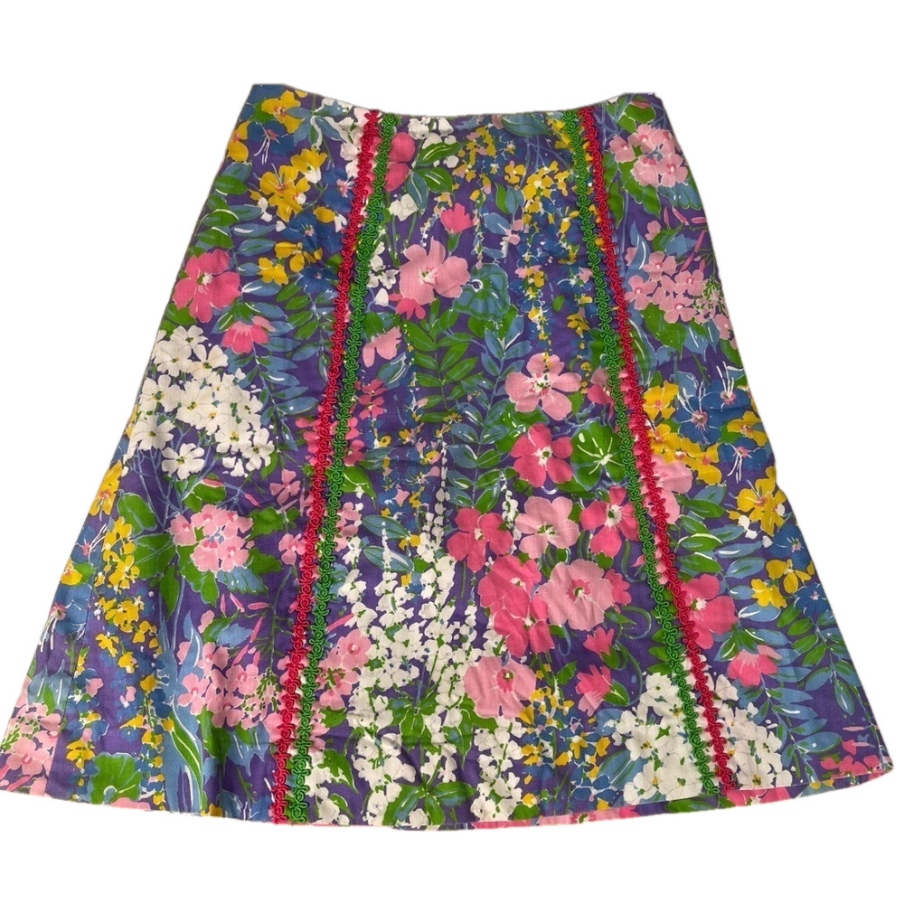 Rae Peterson Ltd Floral A Line Skirt Size 10 12